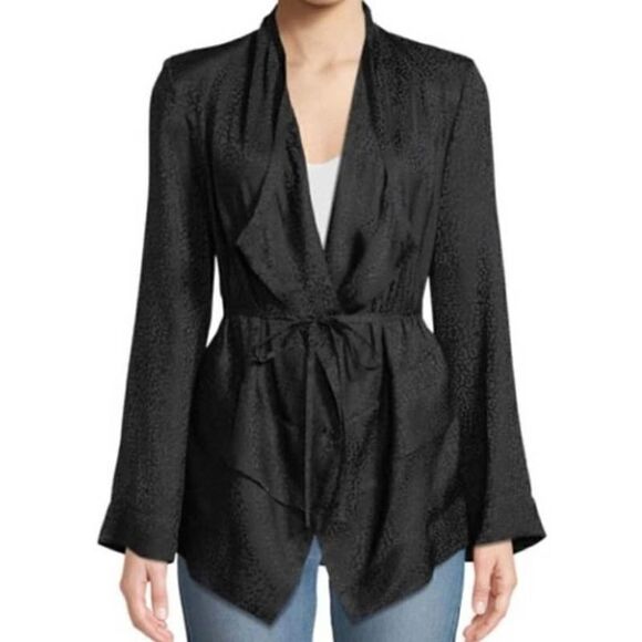 IRO Tops - IRO Fernel Silk Cheetah Print Black Wrap Sz. 34 (US XS)